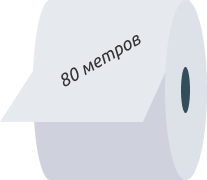 Чековая лента 80х70